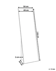 Standing Mirror BEAUVAIS 156 cm Metal Black_844280