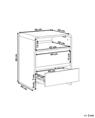 2 Drawer Bedside Table DORRIGO Light Beige_1135016