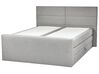 Kontinentální postel s úložným prostorem 180 x 200 cm šedá ARISTOCRAT_873805