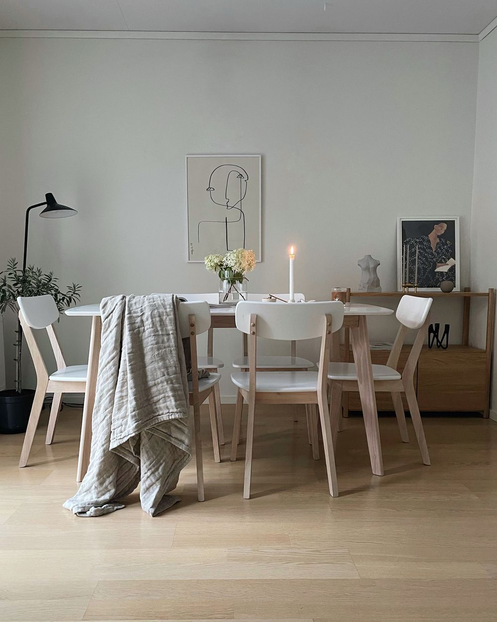 White chair dining room set discount