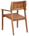 Conjunto de 2 sillas de jardín de madera de acacia clara AGELLO_923440