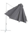 Parasol en porte-à-faux gris foncé et blanc ⌀ 2,95 m SAVONA II_828582