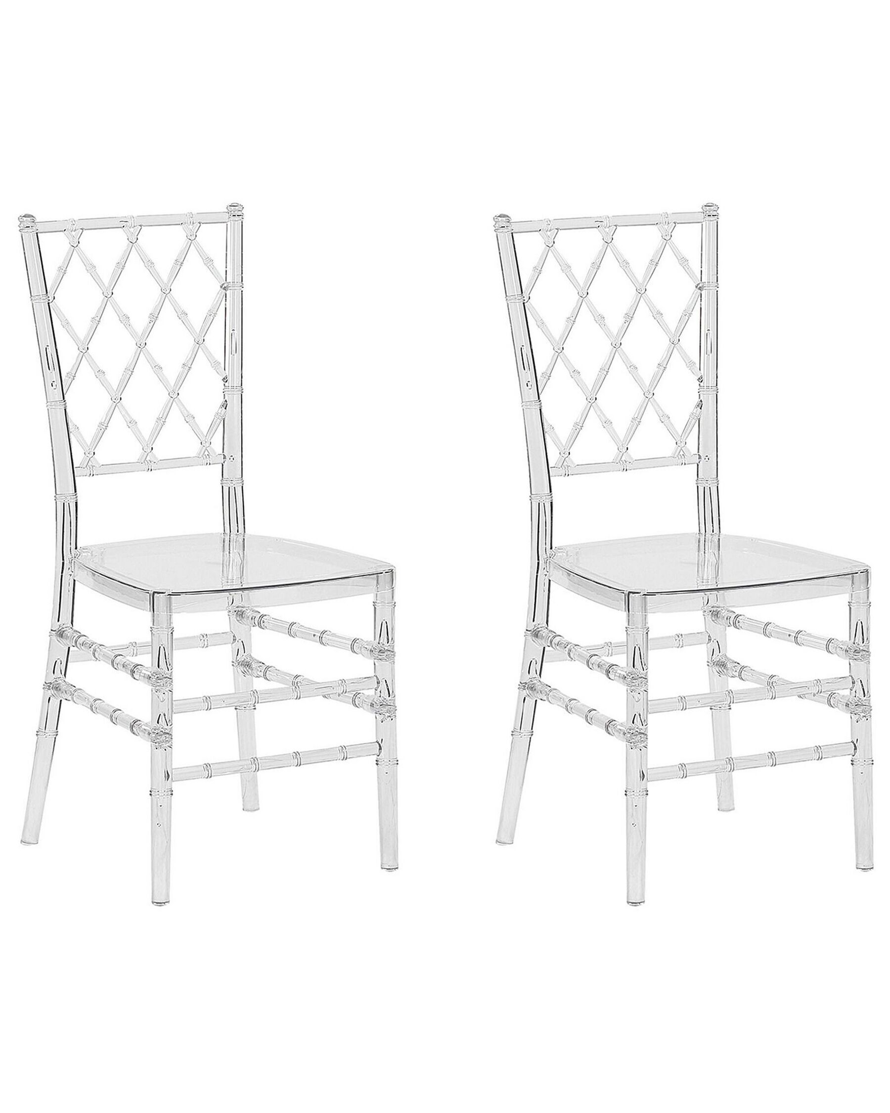 Set of 2 Accent Chairs Transparent CLARION_809075