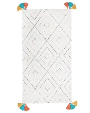 Rug KARTAL White 80 x 150 cm Cotton_747622