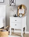 2 Drawer Bedside Table White LANE_800412