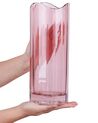 Glass Flower Vase 30 cm Pink PERDIKI_868856