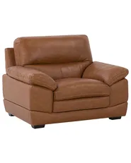 Armchair HORTEN Faux Leather Brown_720669