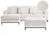 Corner Sofa OSLO with Ottoman Boucle White Right Hand