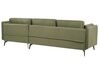 Left Hand Fabric Corner Sofa Green ALTAN_934955