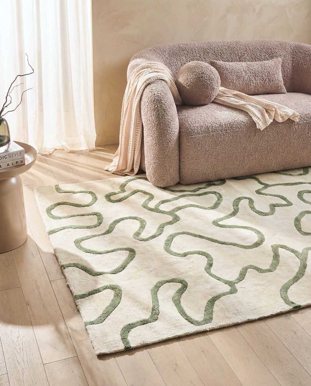 Tapis KAPPAR Beige clair 160 x 230 cm Soie artificielle