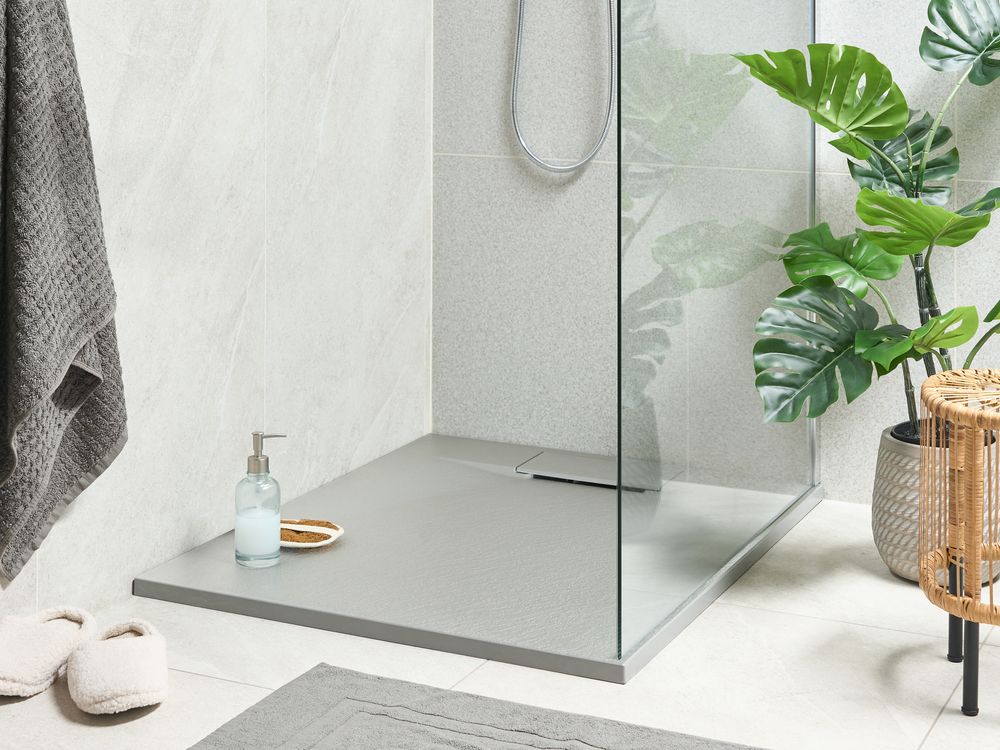 Bac de douche AZZURRO 80 x 100 x 3 cm Gris