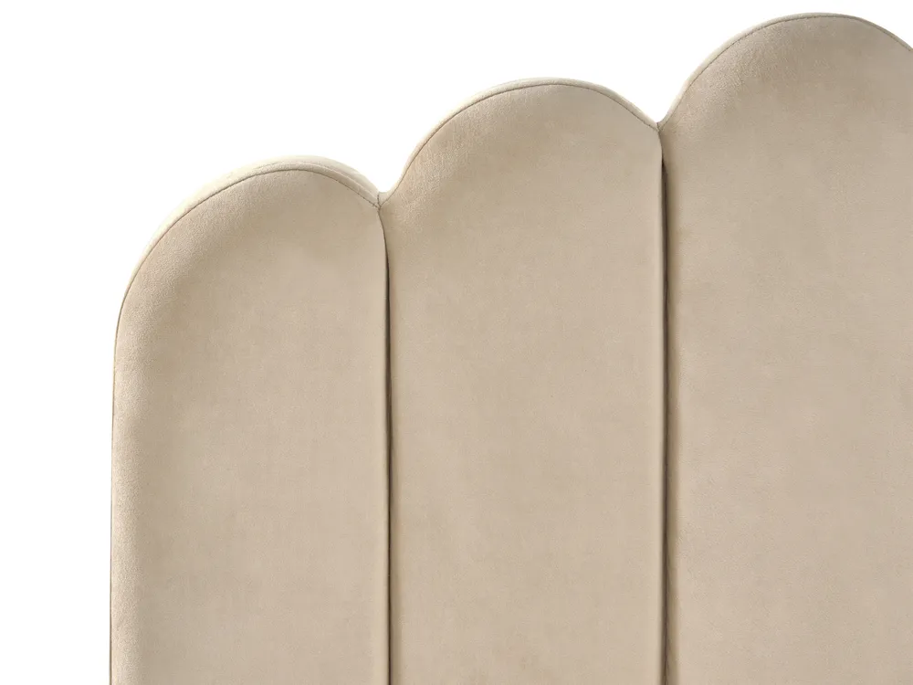 Letto Velluto SAUVIAN 140 x 200 cm Tortora_1014543