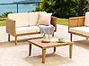 Garden Coffee Table BARATTI 70 cm 70 cm Acacia Wood Brown