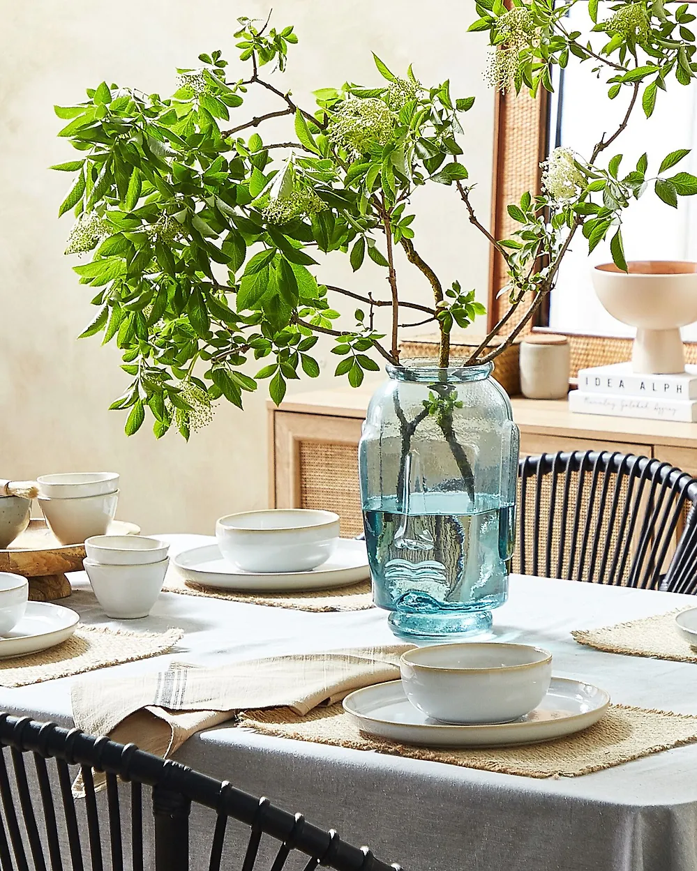Dekovase SAMBAR 31 cm Glas Blau_1178809