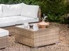 Lounge Set Rattan naturfarben 4-Sitzer rechtsseitig modular Auflagen weiß SANO II_933617