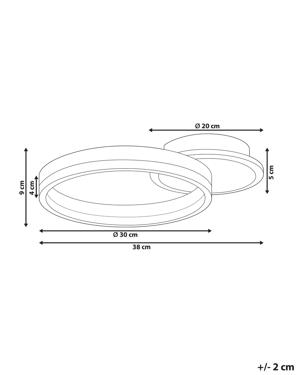 Lampadario a LED GLYDE Metallo Oro_847358