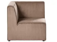Modular Corner Sofa 4 Seater LEMVIG Corduroy Dark Beige Right Hand_1053381