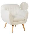 Sillón de bouclé blanco MELBY_927250