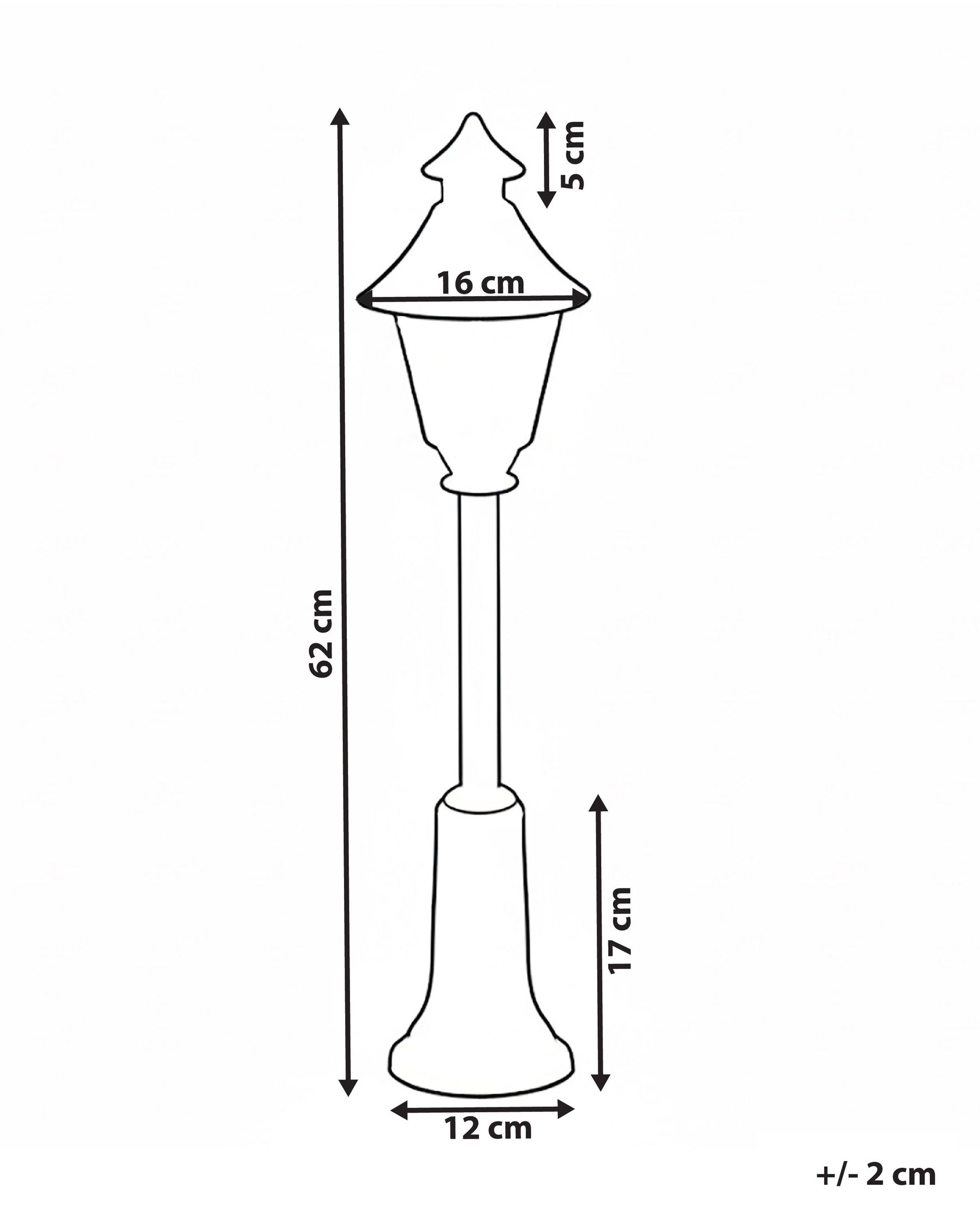 Christmas Decoration LED ALFTANES 62 cm Post Lamp Gold_1015287
