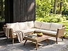 Garden Corner Sofa with Table 6 Seater VITTORIA PE Rattan Off-White
