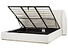 Ottoman Bed MONESTIER Fabric Off-White 180 x 200 cm (EU Super King)