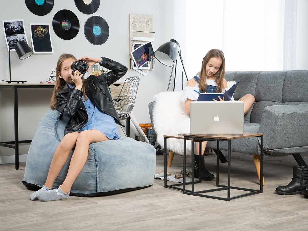 Bean Bag Light Blue DROP Beliani.cz