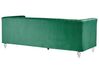 3 Seater Velvet Fabric Sofa Green ARVIKA_806133