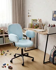 Desk Chair MORAGA Velvet Light Blue_1186181