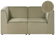 Modular Sofa 2 Seater LEMVIG Corduroy Green_875699