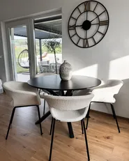 Dining Table FITZROY Black 120 cm 120 cm_1026162