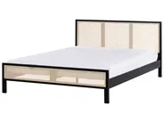 Bed Pine Wood SALERNAS 180 x 200 cm (EU Super King) Black_976997
