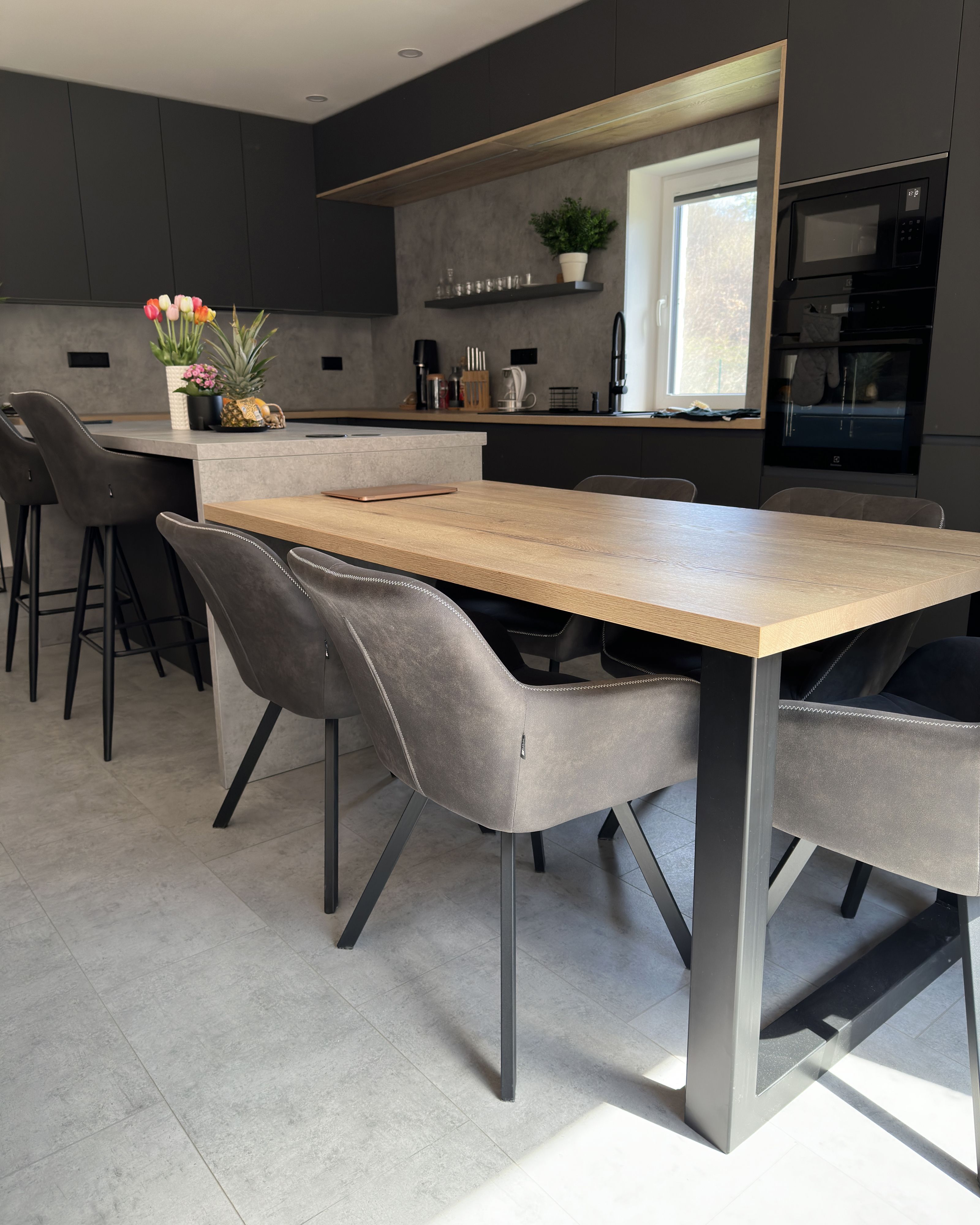 Grey kitchen chairs discount