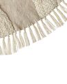 Okrúhly bavlnený koberec ⌀ 140 cm béžový ARTMAK_903886