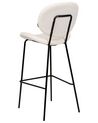 Set of 2 Boucle Bar Chairs White LUANA_886378