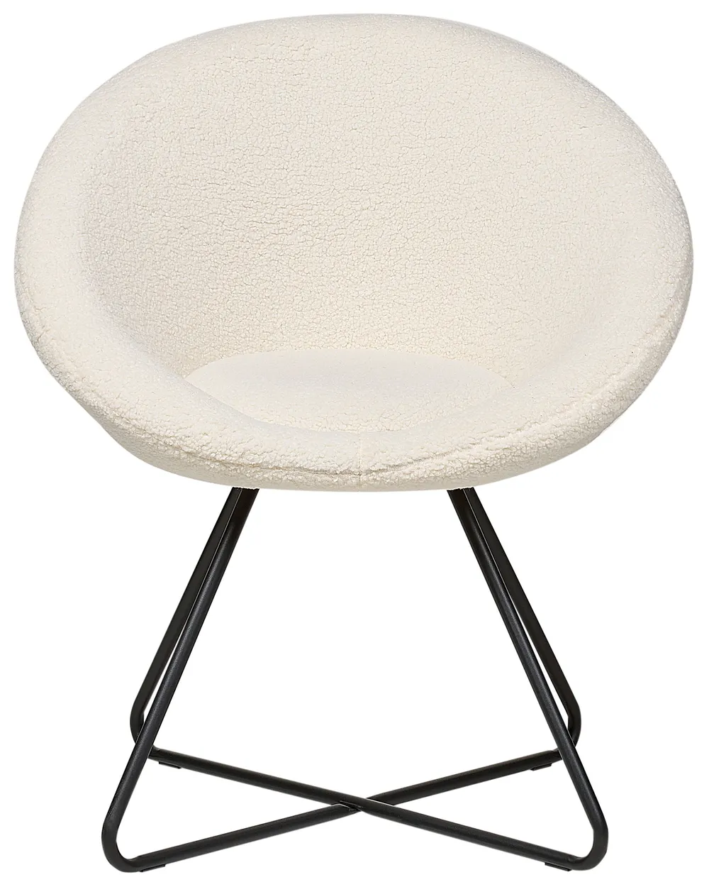 Sedia da pranzo FLOBY II Bouclé Bianco sporco_886120