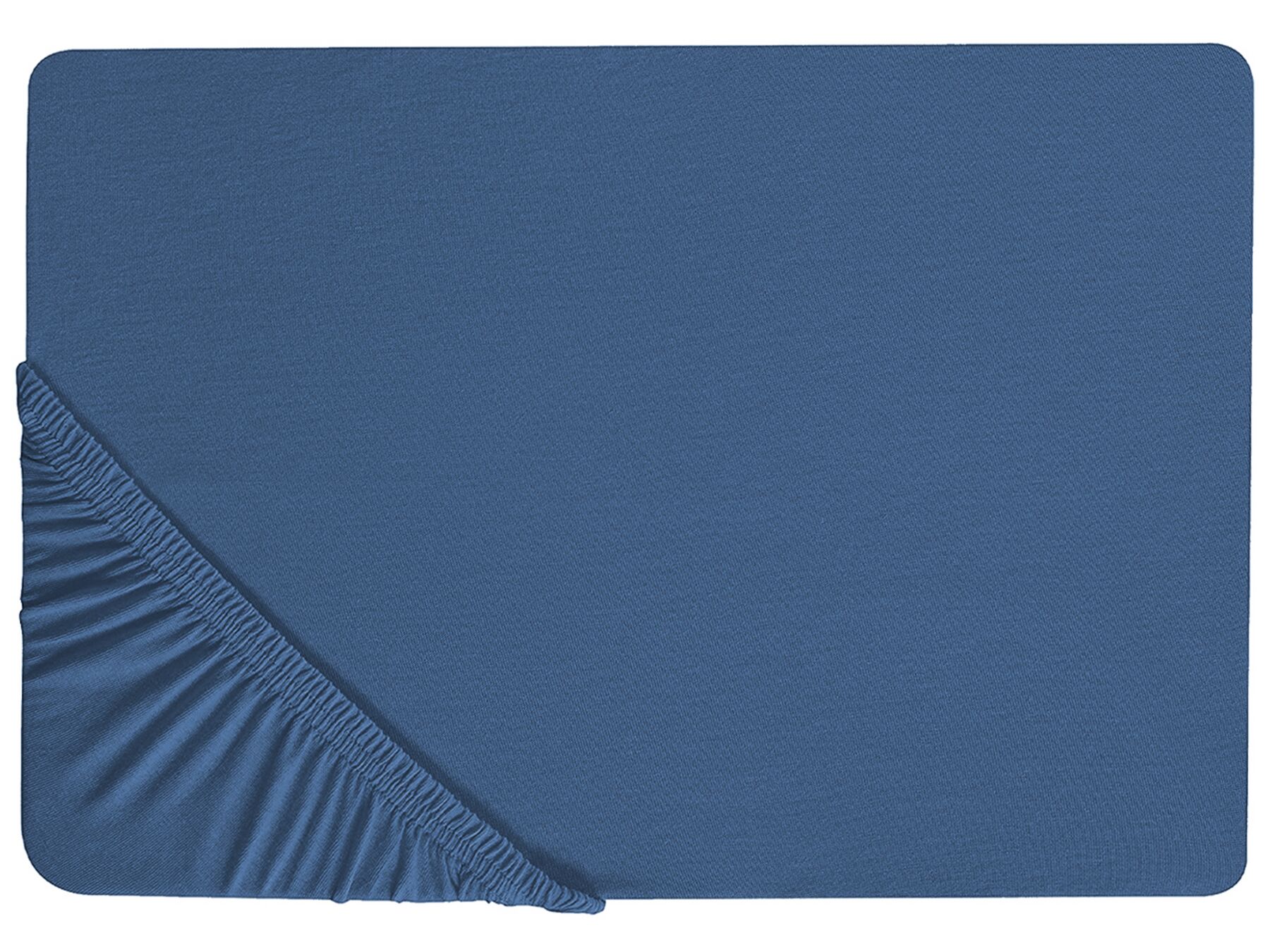 Hoeslaken katoen marineblauw 180 x 200 cm JANBU_845227