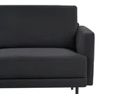 Corner Sofa 2 Seater BREDA Fabric Black Right Hand_946101