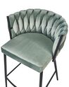 Set of 2 Velvet Bar Chairs Light Green MILAN_914396