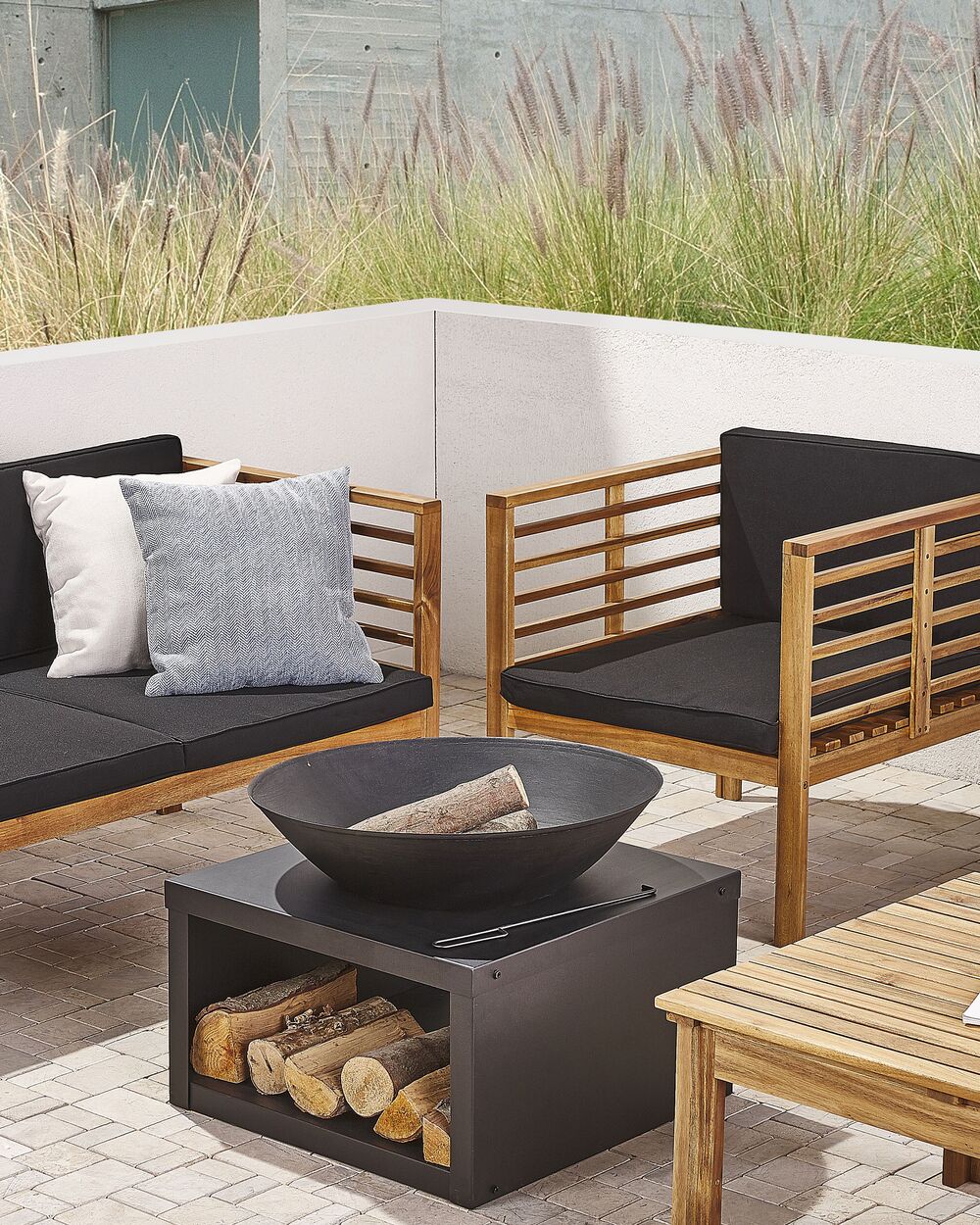 Garden sofa set with table discount