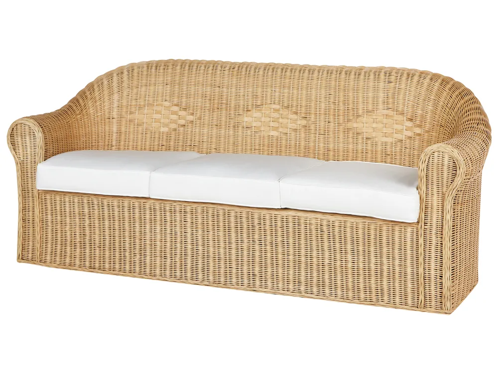 Garden Lounge Set with Table 5 Seater LIVADEIA Rattan Natural_920167
