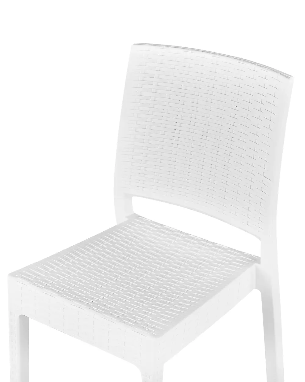 Set of 4 Garden Chairs FOSSANO Synthetic Material White_807732
