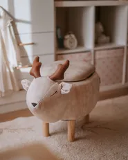 Pufa zwierzak ze schowkiem REINDEER Renifer Beżowy_1114722