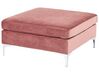 Canapé modulaire 3 places avec ottoman en velours rose EVJA_858738