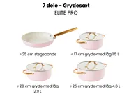 Grydesæt med 7 dele ELITE PRO Pastellrosa_992839
