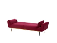 Sofa Bed 3 Seater EINA Velvet Burgundy_762923
