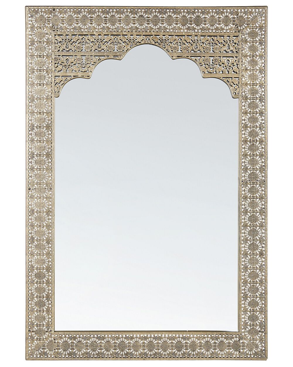 Lustro ścienne PALI 60 cm 90 cm Metal Złoty