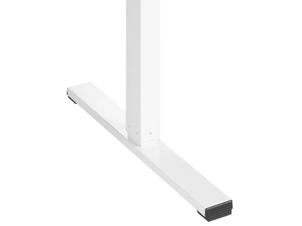 Biurko regulowane elektrycznie TAVARES 120 cm 60 cm Jasny brąz/ biały_1047090