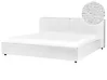Bed Boucle LINARDS 180 x 200 cm (EU Super King) White