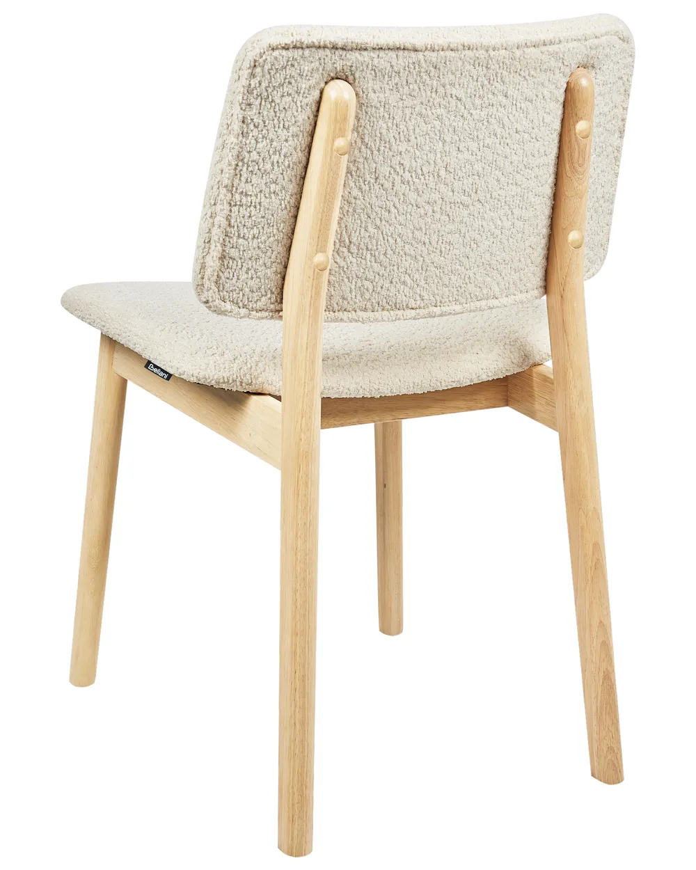 Set of 2 Dining Chairs BLANE Boucle Light Brown/ White_945401