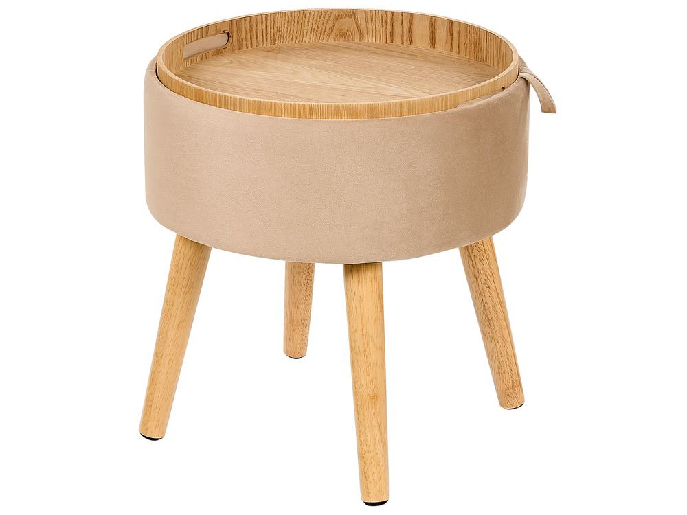 Beige storage stool discount